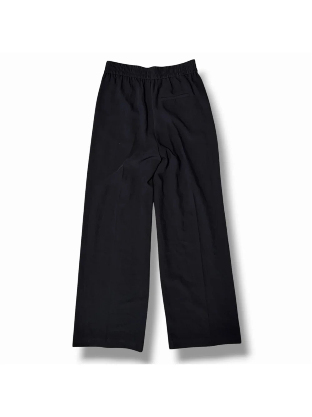 Reiss Remi Side Stripe Pleated Wide Leg Trousers Black Pull On Side Stripe 4 NWT - Picture 9 of 12